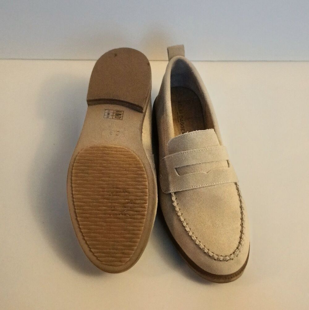 Kelsi Dagger Brooklyn Abner Suede Loafers Whipstitch Penny Womens 10 - Picture 5 of 9